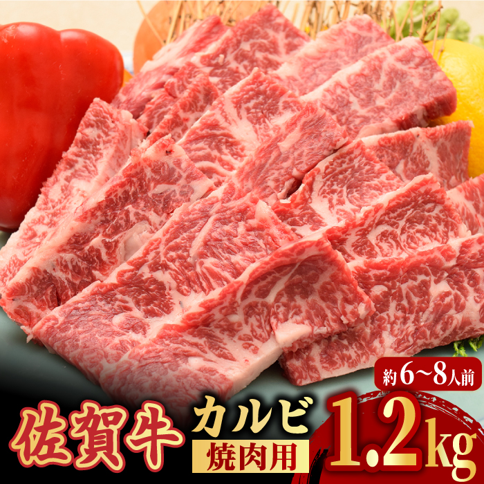 【ボリューム満点！最高級の焼肉を！】 A4 A5 佐賀牛焼肉用カルビ1.2kg 合計1,200kg 吉野ケ里/ミートフーズ華松 [FAY051]