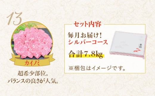 【最高級の佐賀牛贅沢コース！】 A4 A5 佐賀牛12回定期便＜総量7.8kg！＞シルバーコース 合計7,800g【ミートフーズ華松】 [FAY039]