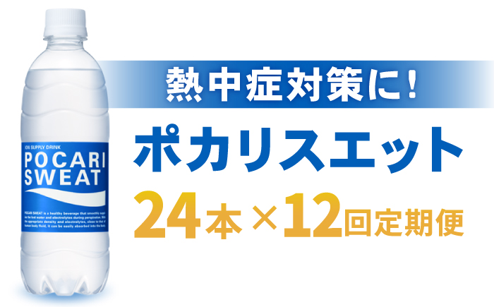 熱中症対策】＜12回定期便＞500ml 1箱（24本）×12回 ポカリスエット