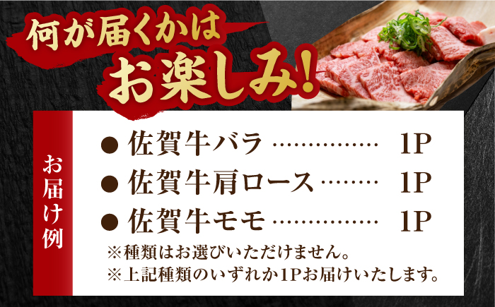 6回定期便】 艶さし！ 佐賀牛 焼肉用 計3kg （500g×6回） ※バラ・肩