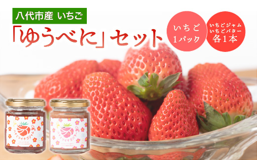 先行予約】八代市いちご「ゆうべに」1パック いちごジャム・いちご