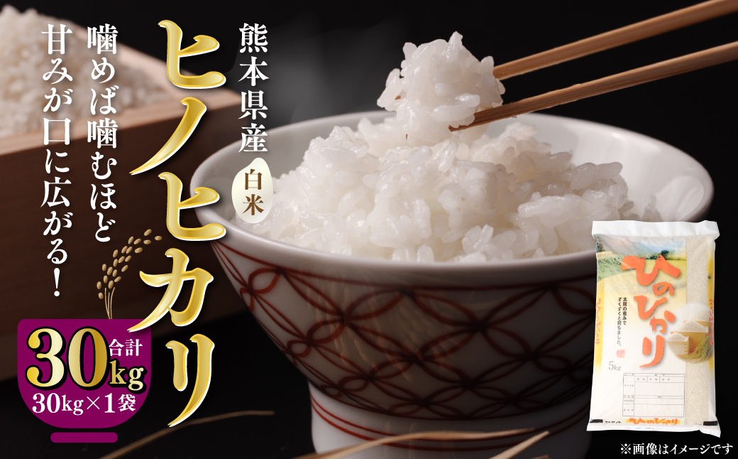 【先行予約】【令和6年産】八代市産 ヒノヒカリ 30kg (30kg×1袋) 米 熊本 【2024年11月上旬より順次発送】