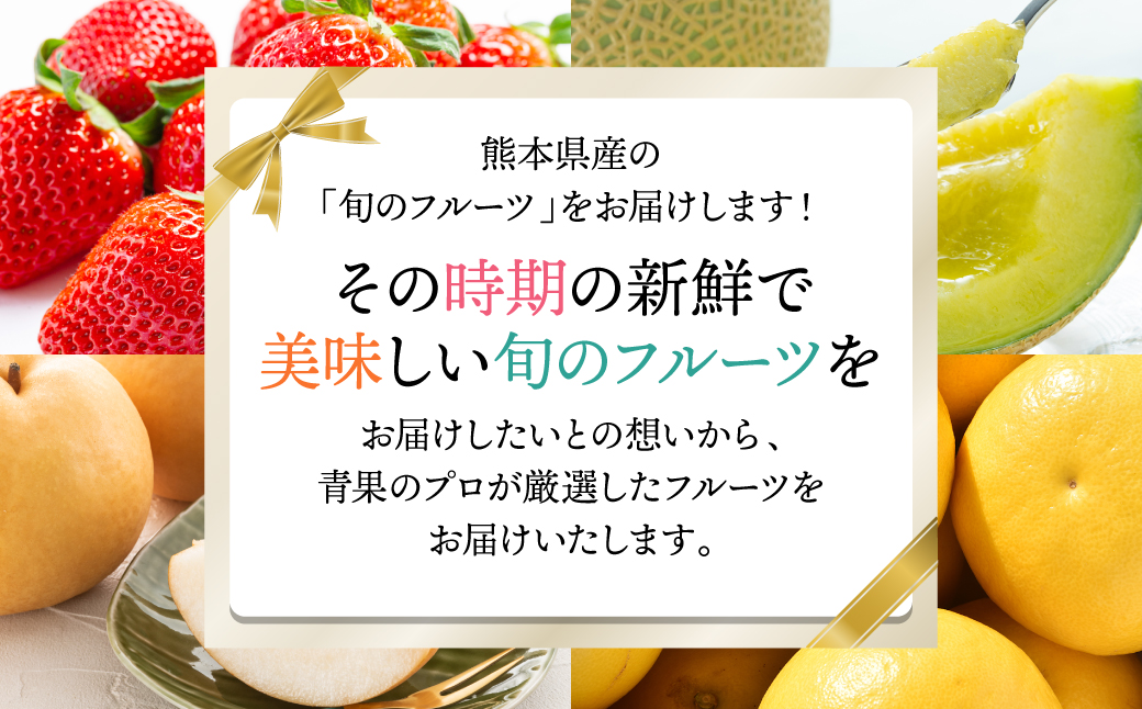 【定期便 年4回】食べ頃！旬のフルーツ定期便(いちご・メロン・梨・チャンドラポメロ) 厳選 採れたて 果物 くだもの デザート  熊本県産 産地直送