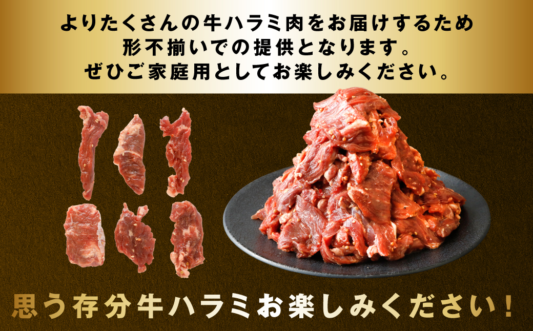 【訳あり】タレ漬け 牛ハラミ 1.5kg（300g x 5p） 醤油ベース 焼肉用