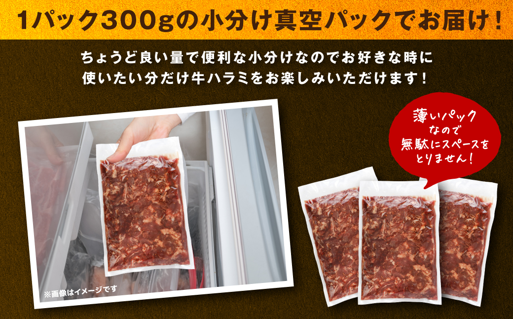 【訳あり】タレ漬け 牛ハラミ 1.5kg（300g x 5p） 醤油ベース 焼肉用