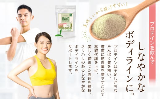 DAYS SOY PROTEIN 抹茶ラテ風味 250g ソイプロテイン 筋トレ い草入り