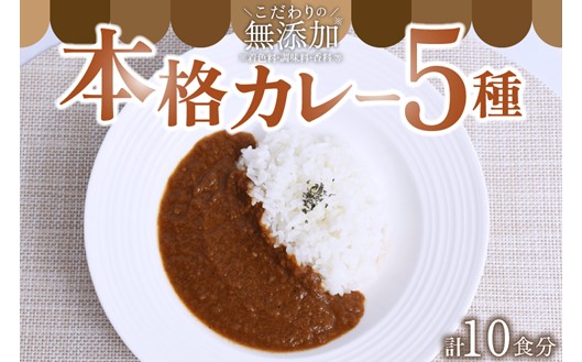 無添加で安心安全！スパイス香る本格カレー5種（200g×10食） カレー スパイス レトルト 5種 200g 10食 スパイスカレー キーマカレー レトルトカレー 無添加 セット 詰め合わせ ご当地 ギフト 贈答用 熊本 阿蘇 南小国町 送料無料