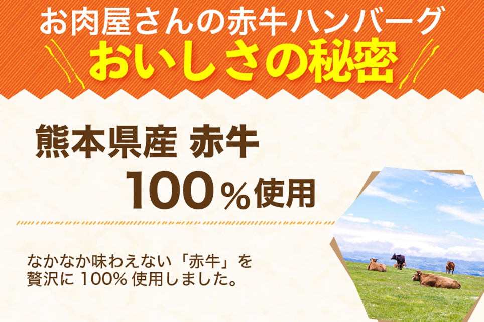 お肉屋さんの手づくり！赤牛100％ハンバーグ（150g×10個セット） あか牛100％ ハンバーグ 150g 10個 国産牛 和牛 牛 あか牛 ハンバーグステーキ セット 個包装 牛100％ 冷凍 ギフト 熊本 阿蘇 南小国町 送料無料