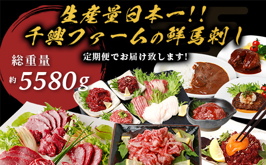 【定期便6回】馬肉づくし 「 馬刺し・お惣菜 定期便 」6回配送 本場 熊本県 馬さし 定期便 千興ファーム SQF 認証 安心安全 馬肉 ユッケ ハンバーグ カレー 新鮮 冷凍 ミシュラン 生食用 肉 菅乃屋 熊本 031-0507