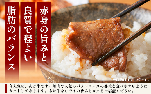 熊本あか牛 焼肉用カット ( バラ ・ ロース ) 500g【 国産 牛肉 冷凍 熊本 熊本県産 あか牛 赤牛 切り落とし】 041-0146