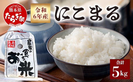 【令和6年産 新米 先行予約】 有機栽培 にこまる 5kg 米 精米 白米 多良木町産 熊本県 ご飯 お米 065-0401-a