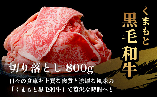 【訳あり】くまもと黒毛和牛 切り落とし 800g ( 400g ×2 ) 本場 熊本県 黒毛 和牛 ブランド 牛 肉 上質 くまもと 訳アリ 113-0502