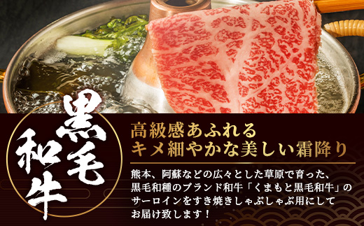 ★厳選部位【A4〜 A5等級】くまもと黒毛和牛サーロイン ≪ しゃぶしゃぶ すき焼き用 300ｇ≫ ブランド 牛肉 肉 サーロイン すきやき スキヤキ ご馳走 ご褒美 和牛 国産 熊本県 上級 上質 106-0504