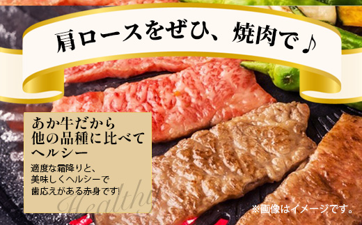 くまもとあか牛 肩ロース 焼肉用 徳用 500g×2パック 計1kg あか牛 ブランド牛 焼肉 焼き肉 ロース ヘルシー 105-0519