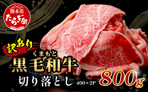 【訳あり】くまもと黒毛和牛 切り落とし 800g ( 400g ×2 ) 本場 熊本県 黒毛 和牛 ブランド 牛 肉 上質 くまもと 訳アリ 113-0502