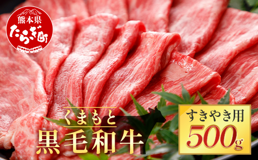 【くまもと黒毛和牛】すきやき用 500g ブランド牛 牛肉 すき焼き スキヤキ 多良木町 国産 和牛 030-0699