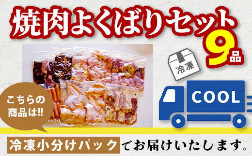 【数量限定】 村上精肉店の 焼肉 よくばりセット 【 9品 味付き 焼くだけ 】 牛カルビ ハラミ 豚バラ タン トントロ 鶏せせり 鶏もも 手羽先 ウインナー 焼き肉 BBQ アウトドア キャンプ 021-0667