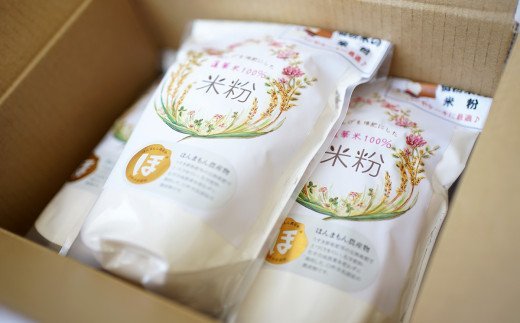 れんげ米の米粉(500g×6個)化学肥料等不使用を使わず作った米が原料のため安心安全！