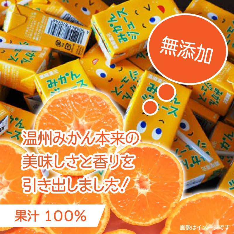 果汁100％紙パックみかんジュース125ml×40本 