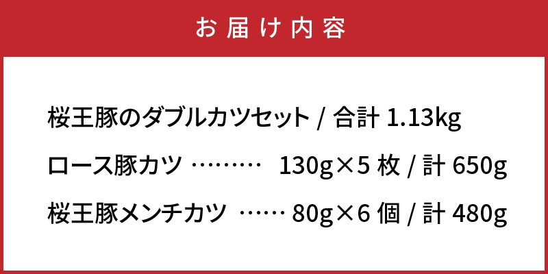 桜王豚ロース＆メンチのWカツセット/計1.13kg_1212R