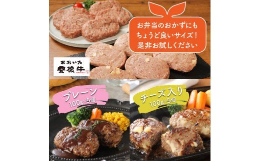 豊後牛ハンバーグ「プレーンとチーズ入り」1kg_1202R