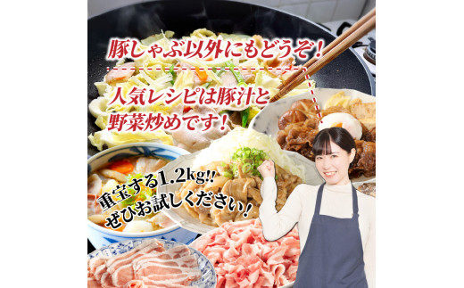 美味しい大分県産豚のしゃぶしゃぶ/ロース＆バラ肉1.2kg_0045N