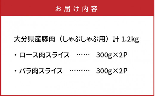 美味しい大分県産豚のしゃぶしゃぶ/ロース＆バラ肉1.2kg_0045N