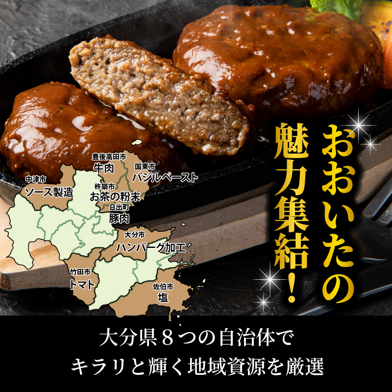 おおいたの魅力集結！大分の恵みハンバーグ 1.6kg（160g×10個）_2146R