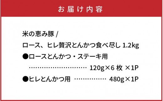 米の恵み豚/ロースとヒレの贅沢とんかつ食べ尽し1.2kg