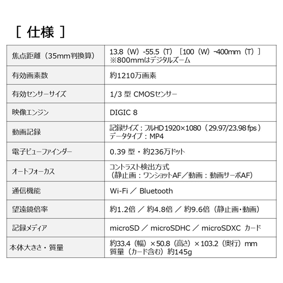 キヤノン撮れる望遠鏡 Powershot ZOOM（本体のみ） - ふるさとパレット