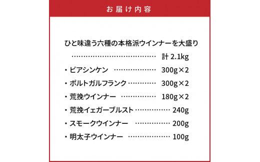 ひと味違う六種の本格派ウインナーを大盛り2.1kg_1016Z