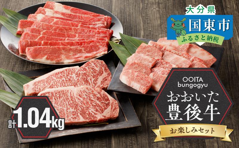 【豊後牛／お楽しみセット】 カルビ焼肉用 ＆ 赤身すき焼き用 & 霜降りサーロインステーキ_2186R