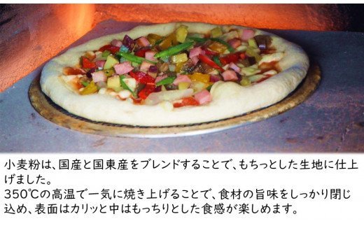 生地からこだわった本格石窯ピザ「季節の野菜ピザセット」