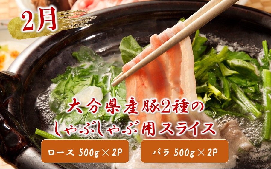 偶数月にお届け!おおいたの美味い肉!ガッツリ食べ尽し1年間定期便/2ヶ月毎計6回発送_2224R