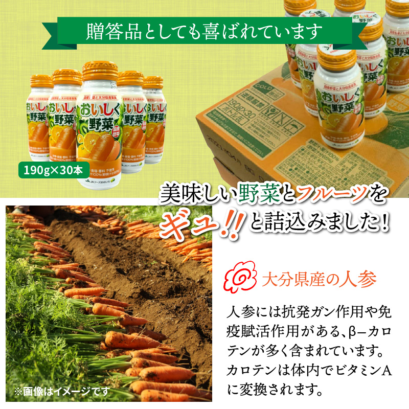 おいしく野菜ジュース（190g×30本）_1532R