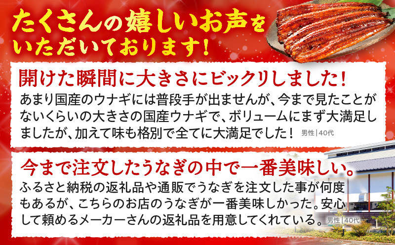 【数量限定】国産うなぎ蒲焼4尾(計800g以上) 鰻蒲焼 ウナギ蒲焼用たれ さんしょうのセット(うなぎ1尾180g以上の鰻4尾からなるウナギの詰め合わせ)_M040-011-UP