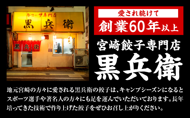 【定期便奇数月】宮崎餃子専門店・黒兵衛・餃子10パック（100個）×隔月6回_M126-T003