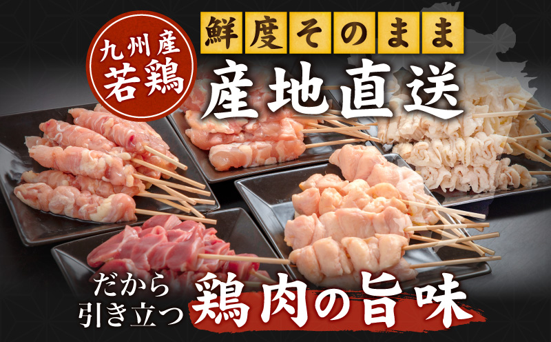 九州産若鶏 焼き鳥5種(40本)バラエティーセット_M146-015