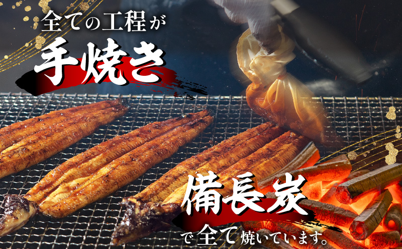 【宮崎県産】うなぎ備長炭手焼き蒲焼3尾(450g)_M159-010