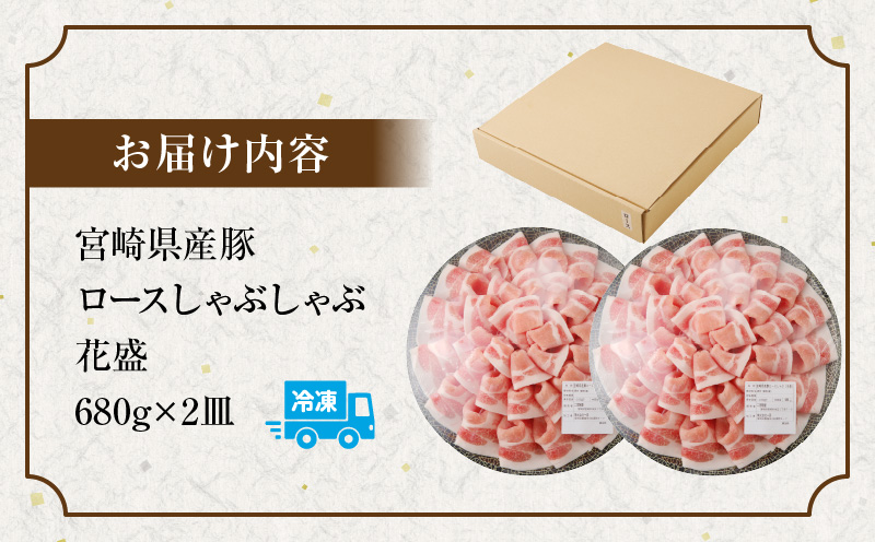 宮崎県産豚 花盛しゃぶしゃぶ 2皿（ロースとロース）_M241-016_02