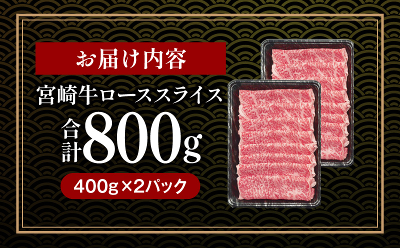 宮崎牛 ローススライス 800g_M243-008