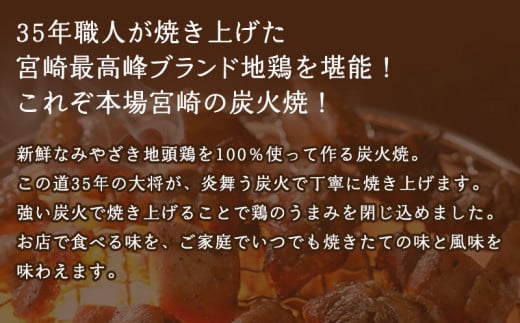 みやざき 地頭鶏 炭火焼セットA (もも炭火焼165g/むね炭火焼165g)_M198-002