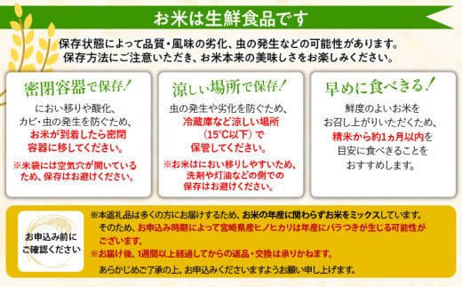 定期便 宮崎産 ヒノヒカリ ブレンド 無洗米 15kg (5kg×3個) ×隔月6回 計90kg (奇数月)_M181-T002-1_01