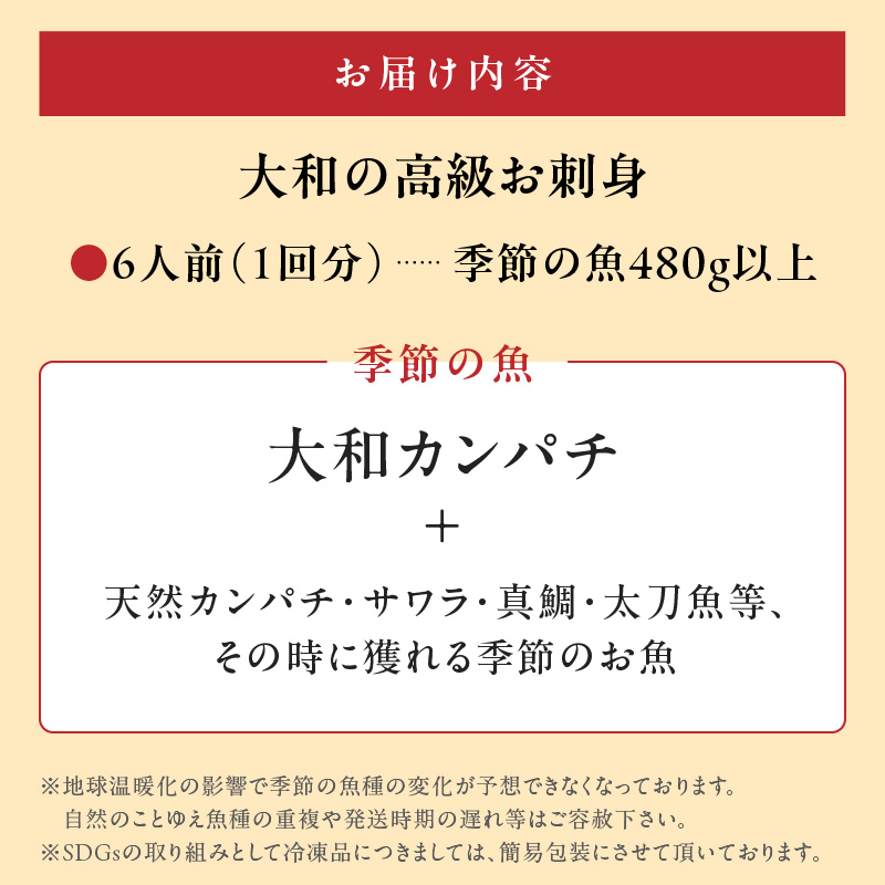 【単月お届け】大和の高級お刺身6人前 N072-YA4402_2