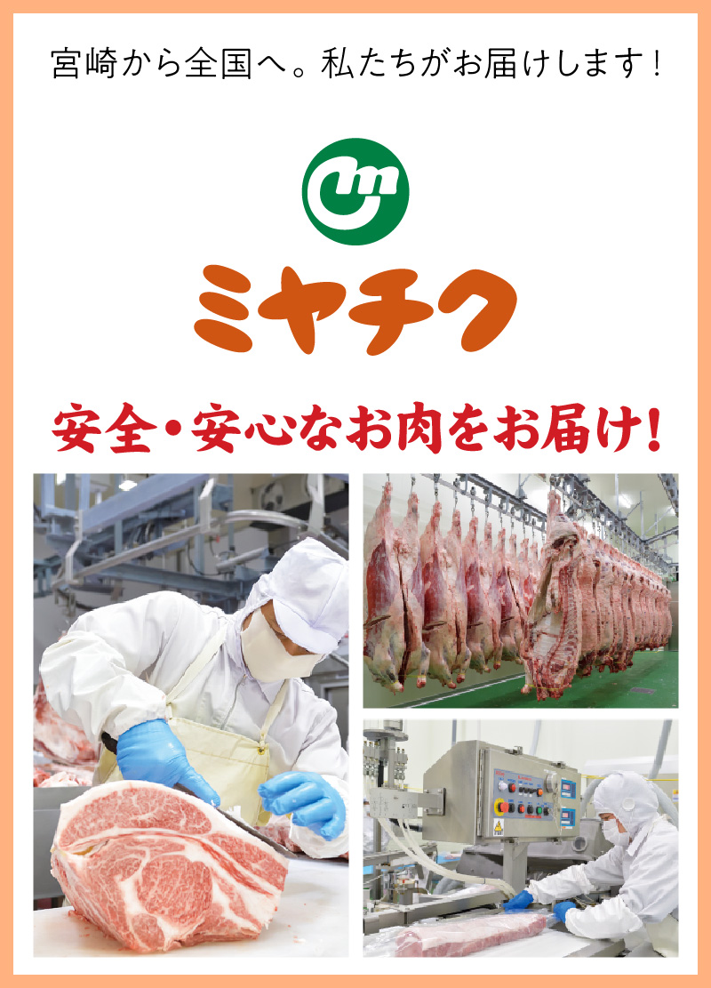 宮崎牛 バラ・モモ焼肉用 各400g 宮崎県産豚 バラ焼肉 500g×1　計1.3kg　N0147‐B532