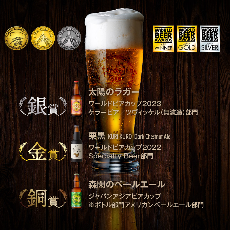 宮崎ひでじビール　定番と栗黒8本セット　N073-ZA930