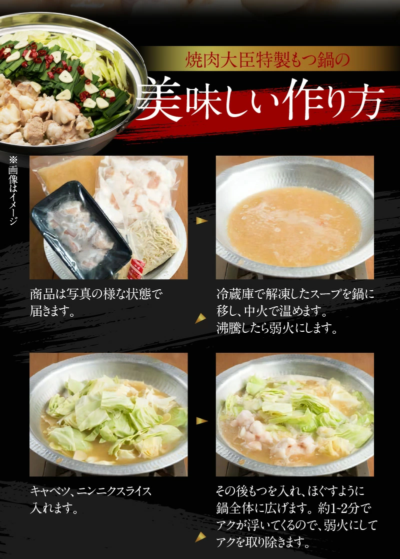 焼肉大臣特製もつ鍋(2〜3人前) N066-YZA573