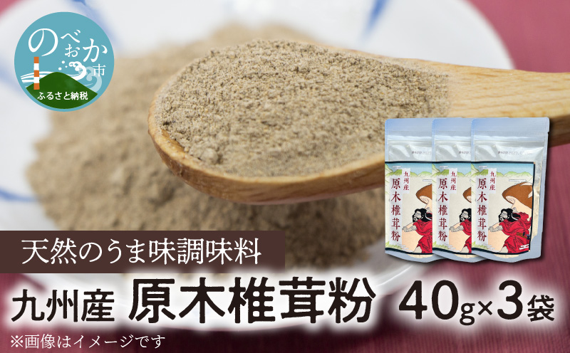 天然のうま味調味料「九州産原木椎茸粉」40g×3袋