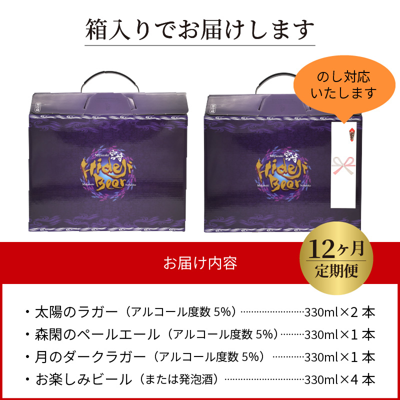 12ヶ月定期便 宮崎ひでじビールお楽しみ8本セット G062 - ふるさとパレット ～東急グループのふるさと納税～