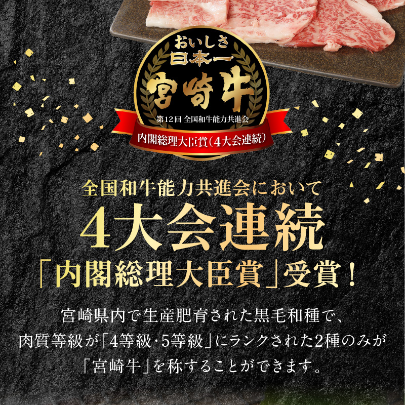 宮崎牛 バラ・モモ焼肉用 各400g 宮崎県産豚 バラ焼肉 500g×1　計1.3kg　N0147‐B532